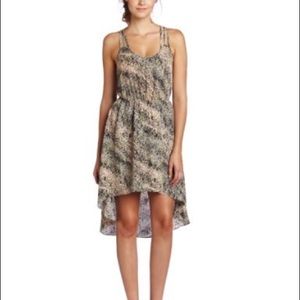 [BCBGeneration] gray strappy high low dress, new